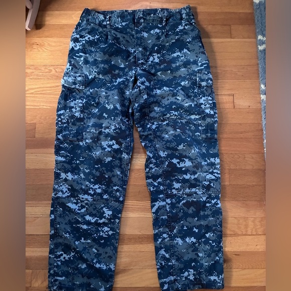 Blue Camouflage Army Pants - Size Medium - Picture 1 of 8